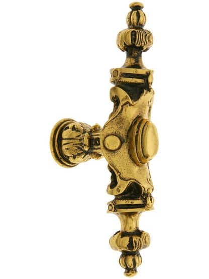 Pembridge Cabinet Knob - 3 1/8 inch x 3/4 inch in Satin 24k Gold.